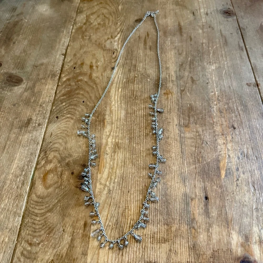 Banana Republic Silver Beaded Necklace